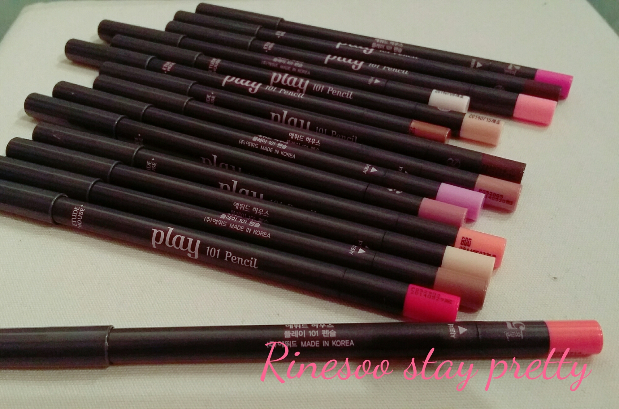 Etude House Play 101 Blending Pencil Swatches: All 25 Shades! - of Faces  and Fingers